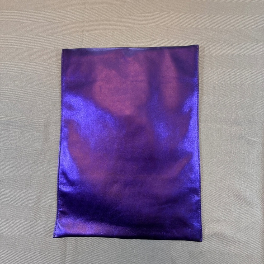 Vera Bradley Large Envelope Tech Sleeve Purple Metallic Leather 51418-20614 NWT